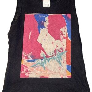 Hysteric Glamour Black Tank Top with Bold Graphic